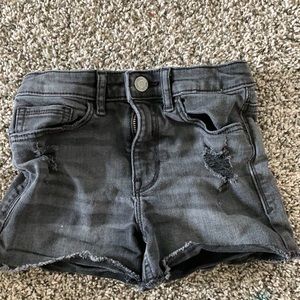 High waist short gap black